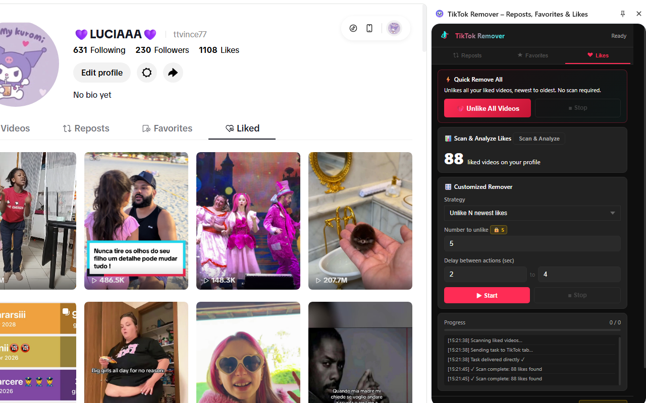 TikTok Remover – Remove Likes screenshot