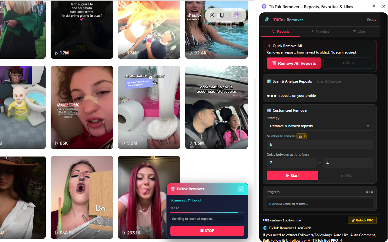 TikTok Remover – Remove Reposts screenshot